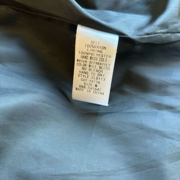 Black Trench Coat Double Button with belt size M by She & Sky - Picture 6 of 10